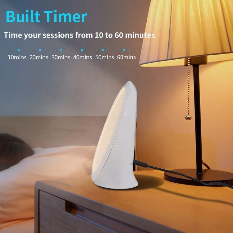 JSK-SL02 LED SAD Touch Timing Stepless Dimming Therapy Mood Desk Lamp Simulate Natural Light UK Plug - Others by buy2fix | Online Shopping UK | buy2fix