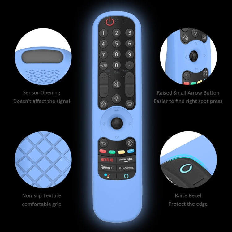 For LG AN-MR21GC / AN-MR21N / AN-MR21GA TV Remote Control Silicone Case(White) - Remote Control Covers by buy2fix | Online Shopping UK | buy2fix