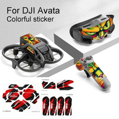 For DJI Avata RCSTQ Body Sticker For Goggles 2 Glasses PVC Colorful Sticker Set(Camouflage Green) -  by RCSTQ | Online Shopping UK | buy2fix