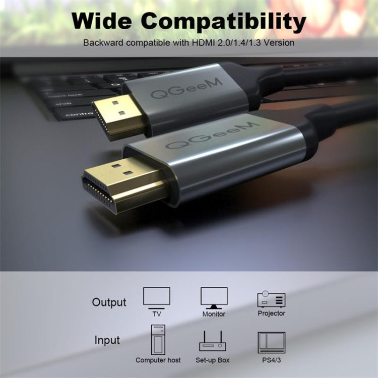 QGeeM QG-AV17 HDMI To HDMI Connection Cable Support 8K&60Hz 4.5m Length - Cable by QGeeM | Online Shopping UK | buy2fix