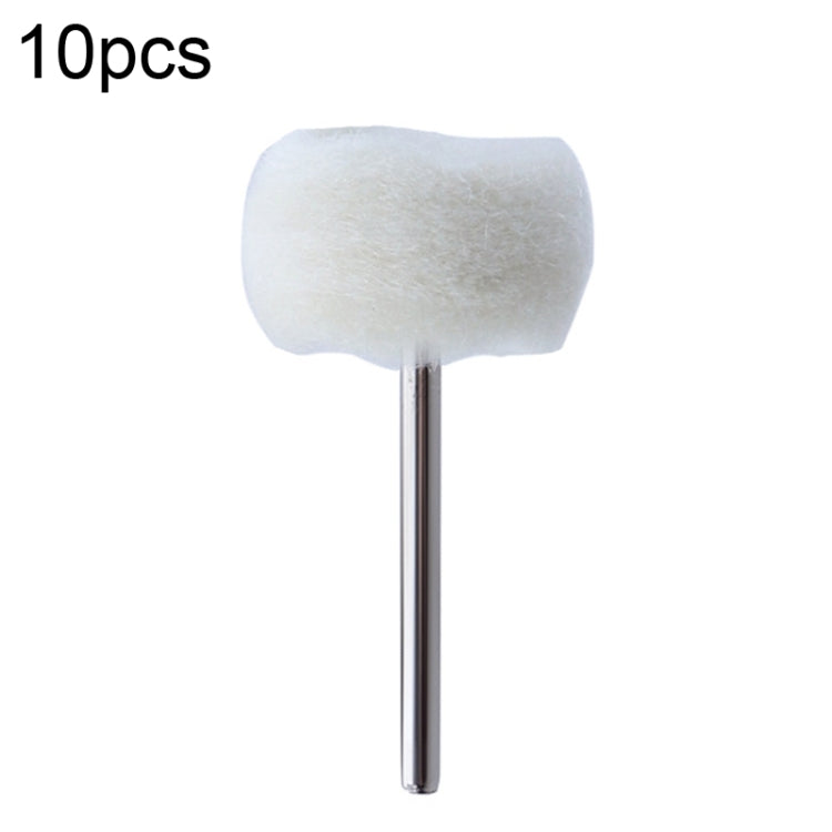 10pcs MT-3YM Cashmere Ball Polishing Wheel Metal Mirror Polishing With Rod Wool Grinding Head - Abrasive Tools & Accessories by buy2fix | Online Shopping UK | buy2fix