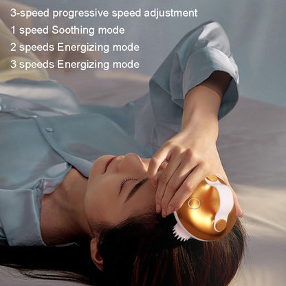 MAH02 Smart Head Massage Wireless Kneading Massager(Gold) - Massage & Relaxation by buy2fix | Online Shopping UK | buy2fix