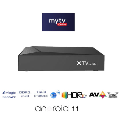 XTV Air 2GB+16GB Infrared Remote Control Version Mini HD 4K Android TV Box Network Set-Top Box Amlogic S905w2 Quad Core(EU Plug) - Amlogic S905 by buy2fix | Online Shopping UK | buy2fix