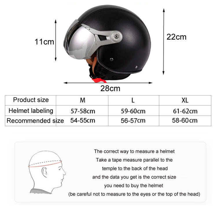 GXT Electric Vehicle Half Cover Four Seasons Retro Helmet, Size: M(White Red) - Helmets by GXT | Online Shopping UK | buy2fix