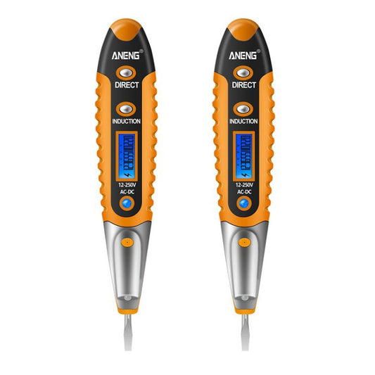 ANENG VD700 2pcs Sound and Light Alarm Non-contact Digital Display Sensor Multi-function Test Pen(Black Yellow) - Voltage Detector by ANENG | Online Shopping UK | buy2fix