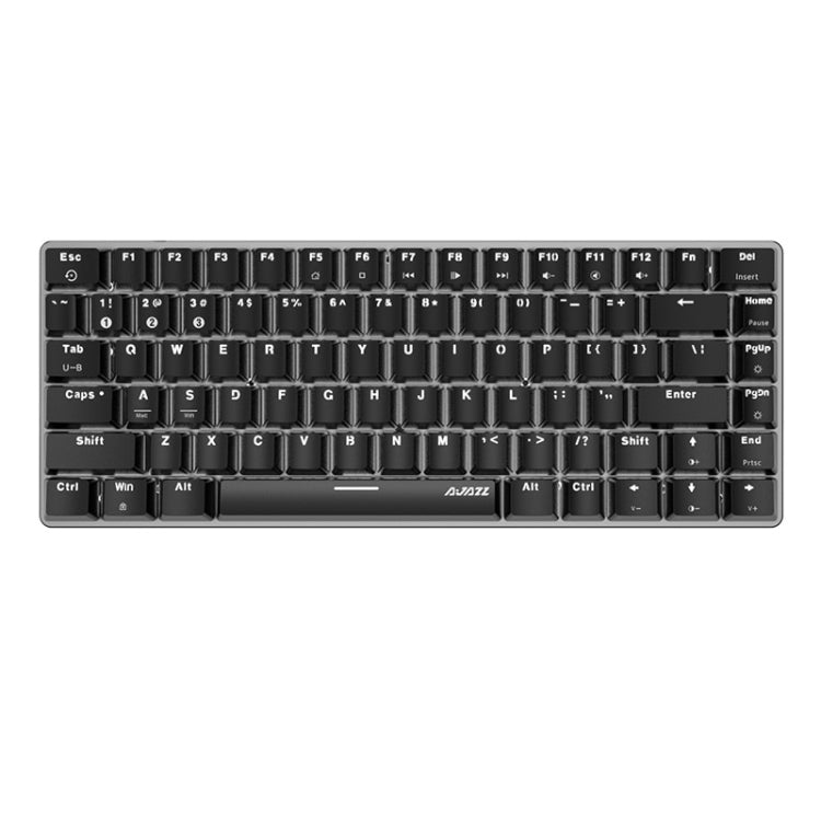 Ajazz AK33 82 Keys Bluetooth 5.0/Wired Dual Mode Red Shaft Mechanical Keyboard White Light (Black) - Wired Keyboard by Ajazz | Online Shopping UK | buy2fix