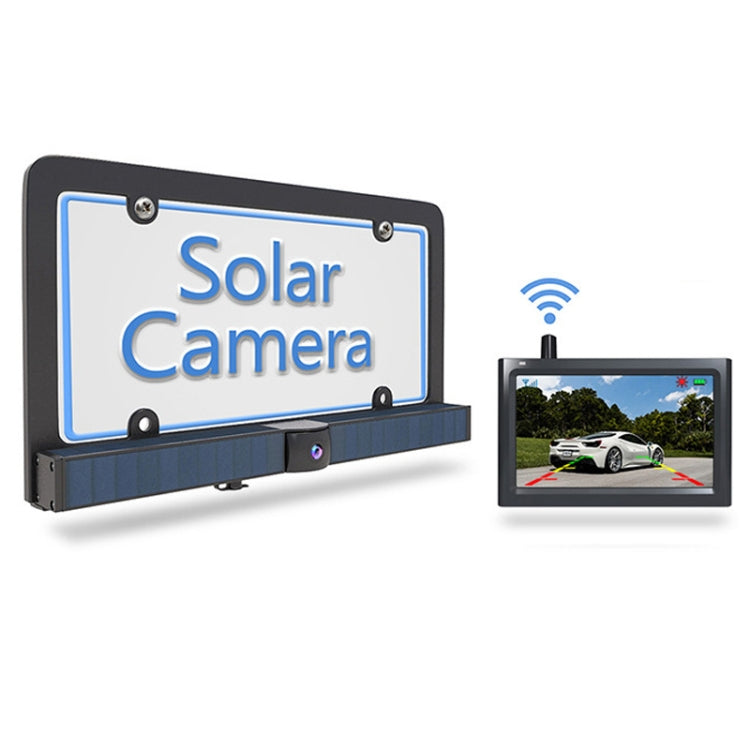 Solar HD Wireless Integrated License Plate Frame Display Camera - Rear View Cameras by buy2fix | Online Shopping UK | buy2fix