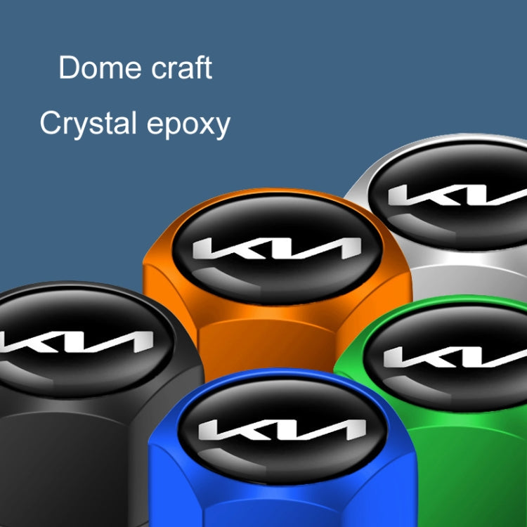 3sets/12pcs For KIA KN Car Tire Valve Core Decorative Metal Cap(Red) - Tire Valve Caps by buy2fix | Online Shopping UK | buy2fix