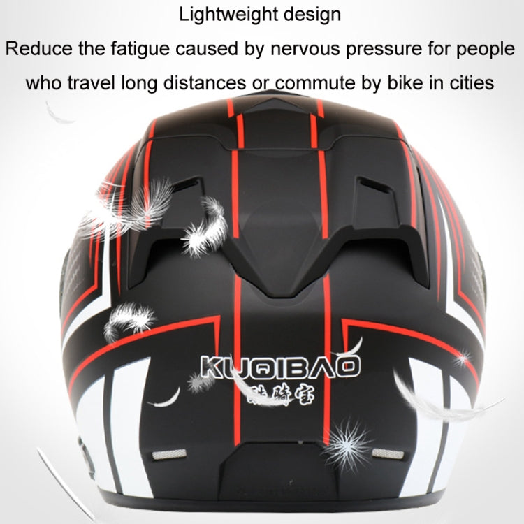 KUQIBAO Motorcycle Smart Bluetooth Sun Protection Double Lens Safety Helmet, Size: L(Matte Black Phantom Fiber) - Helmets by KUQIBAO | Online Shopping UK | buy2fix