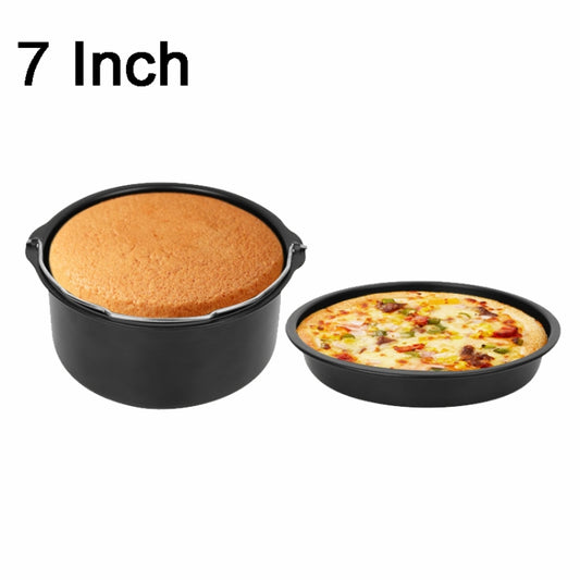 7 -inch  Cake Basket with Handle + Pizza Tray Air Fryer Accessory Set Bakeware - Kitchen Machine Accessories by buy2fix | Online Shopping UK | buy2fix