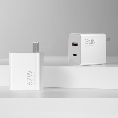 Original Xiaomi 67W GaN 1C+1A Dual Port Smart Fast Charger, US Plug(White) - USB Charger by Xiaomi | Online Shopping UK | buy2fix