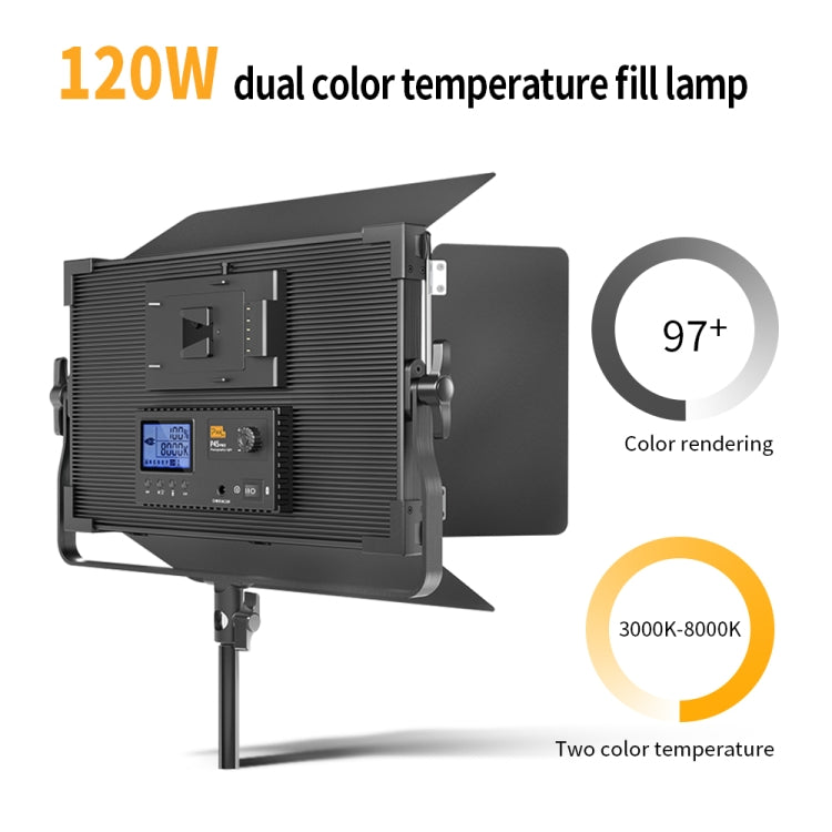 Pixel P45pro High Bright Dual Color Temperature Fill Light 120W Normal Bright Studio Camera Soft Light(A Set With EU Plug Adaptor) -  by Pixel | Online Shopping UK | buy2fix