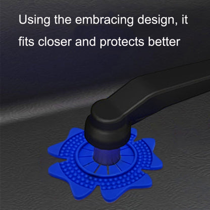 4sets Car Universal Wiper Hole Protective Cover PVC Dustproof Snowproof Wiper Pad(Blue Small Hole) - Others by buy2fix | Online Shopping UK | buy2fix