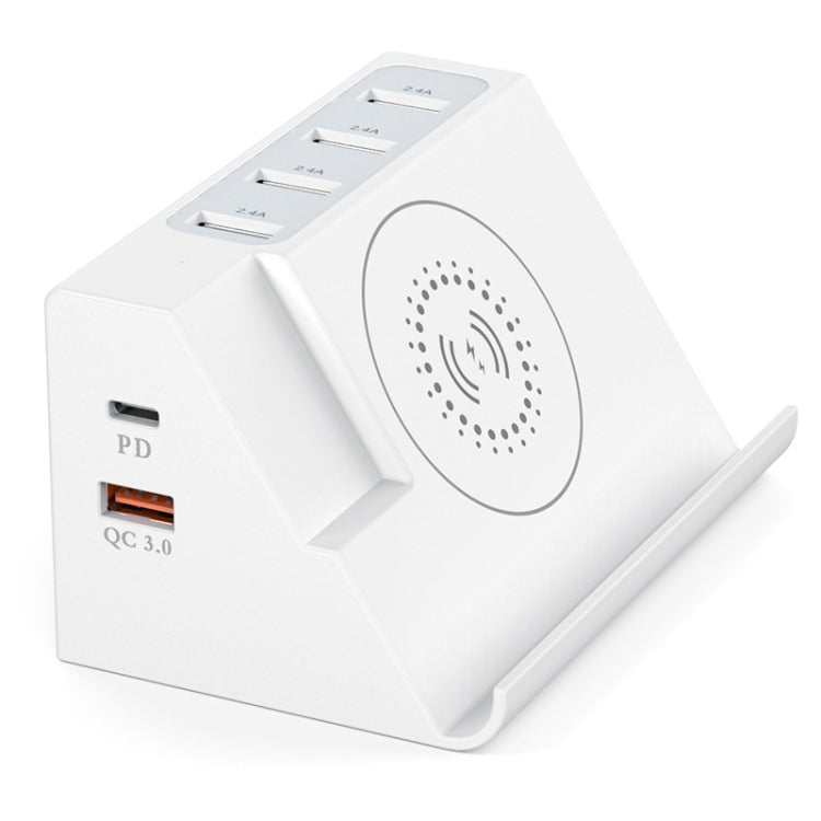 PD 20W +QC 3.0 Wireless Charging+6 Ports Multi-function Charger(EU Plug) - Multifunction Charger by buy2fix | Online Shopping UK | buy2fix