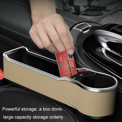 Car Seat Gap Storage Box Multifunctional Mobile Phone USB Charger, Color: Standard Brown - Stowing Tidying by buy2fix | Online Shopping UK | buy2fix