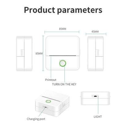 X6 200DPI Student Homework Printer Bluetooth Inkless Pocket Printer White Sticker x5 - Printer by buy2fix | Online Shopping UK | buy2fix