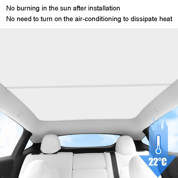 5pcs /Set For Tesla Model 3 Ice Crystal Sunshade Car Roof Front And Rear Sunroof Shade(Beige) - Window Foils & Solar Protection by buy2fix | Online Shopping UK | buy2fix