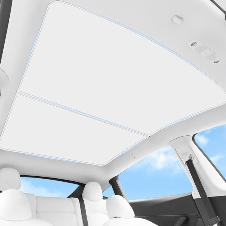 2pcs /Set For Tesla Model 3 Ice Crystal Sunshade Car Roof Front And Rear Sunroof Shade(Beige) - Window Foils & Solar Protection by buy2fix | Online Shopping UK | buy2fix