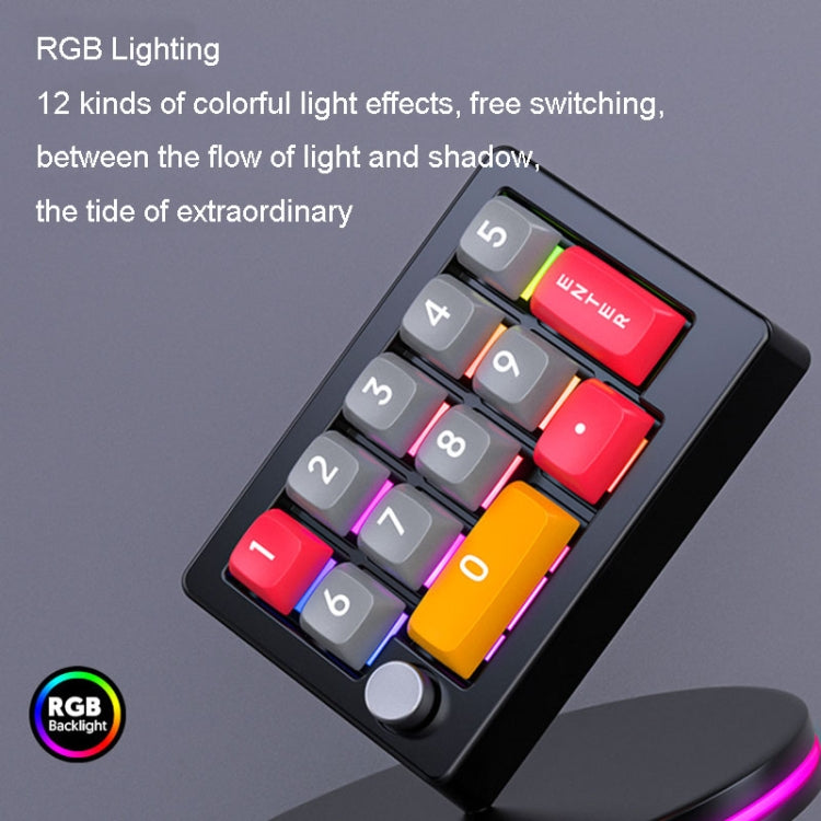 MKESPN 13 Keys RGB Multi-Function Macro Programming Mechanical Keypad Wired With Knob Keyboard(Light Purple) - Mini Keyboard by MKESPN | Online Shopping UK | buy2fix