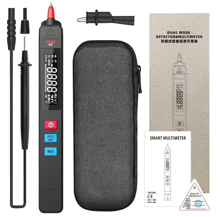 BSIDE Z5 Smart Pen Multimeter Backlight LCD 6000 Counts Auto Voltage Detector - Digital Multimeter by BSIDE | Online Shopping UK | buy2fix