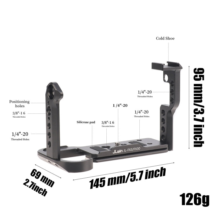 For Sony FX30 FX3 Camera JLWIN Protection Cage Stabilizer Rig, Spec: Only Rabbit Cage - Camera Cage by JLwin | Online Shopping UK | buy2fix