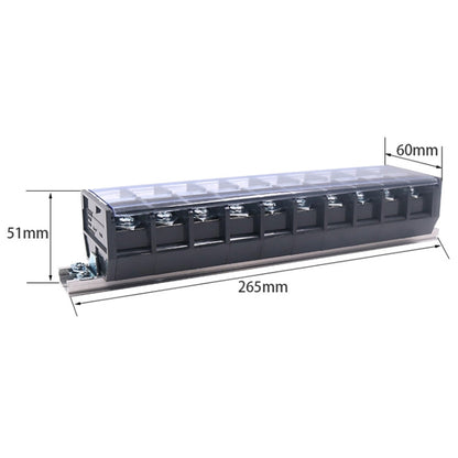 CHINT TD-100-10 Terminal Block Rail Type Wiring Block Paralleling Wires Wire Connector - Booster Cable & Clip by CHNT | Online Shopping UK | buy2fix