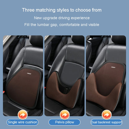 LINXICP 3 In 1 Car Seat Lumbar Cushion Summer Special Memory Foam Breathable Car Back Pad(Coffee) - Seat Accessories by LINXICP | Online Shopping UK | buy2fix