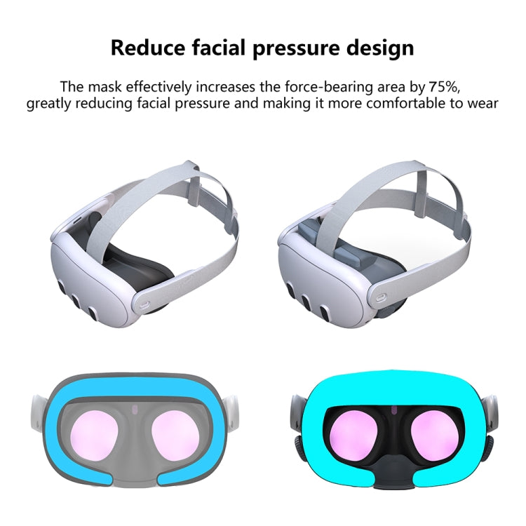 For Meta Quest 3 Adjustable Replacement Eye Mask VR Blackout Soft Replacement Face Mask Set - VR Accessories by buy2fix | Online Shopping UK | buy2fix