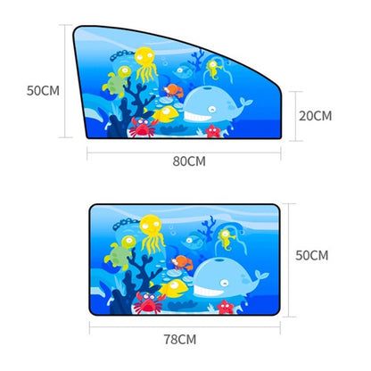 Car Cartoon Magnetic Sunshade Sunscreen Telescopic Collapsible Sunshield, Size:Co-pilot(Fawn) - Window Foils & Solar Protection by buy2fix | Online Shopping UK | buy2fix