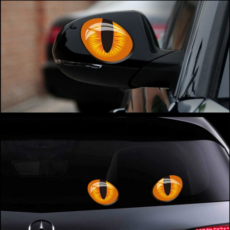 10 PCS Cute Simulation Cat Eyes Car Sticker 3D Rearview Mirror Vinyl Decal, Size: 10x8cm - Decorative Sticker by buy2fix | Online Shopping UK | buy2fix