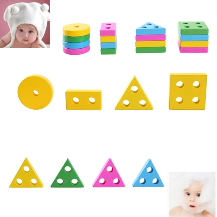 Wooden Train Shape Building Blocks Toy Baby Early Learning Training Toy - Math Toys by buy2fix | Online Shopping UK | buy2fix