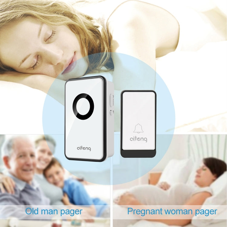 AITENG V018J Wireless Batteryless WIFI Doorbell, EU Plug - Wireless Doorbell by AITENG | Online Shopping UK | buy2fix