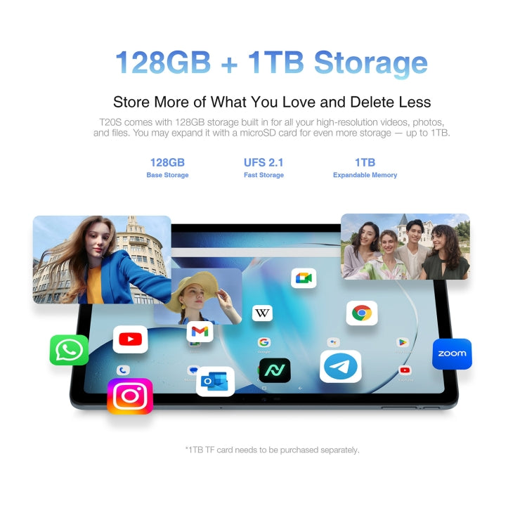[HK Warehouse] DOOGEE T20S Tablet PC, 10.4 inch, 8GB+128GB, Android 13 Spreadtrum T616 Octa Core 2.0GHz, Support Dual SIM & WiFi & BT, Network: 4G, Global Version with Google Play(Grey) - Other by DOOGEE | Online Shopping UK | buy2fix