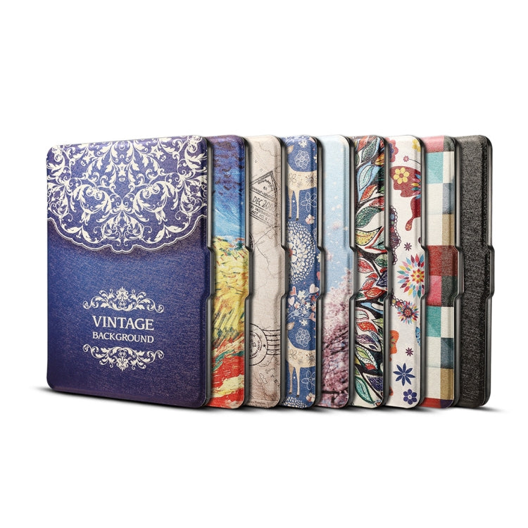 Colors Butterfly Print Horizontal Flip PU Leather Protective Case for Amazon Kindle Paperwhite 1 & 2 & 3 with Sleep / Wake-up - Mobile Accessories by buy2fix | Online Shopping UK | buy2fix