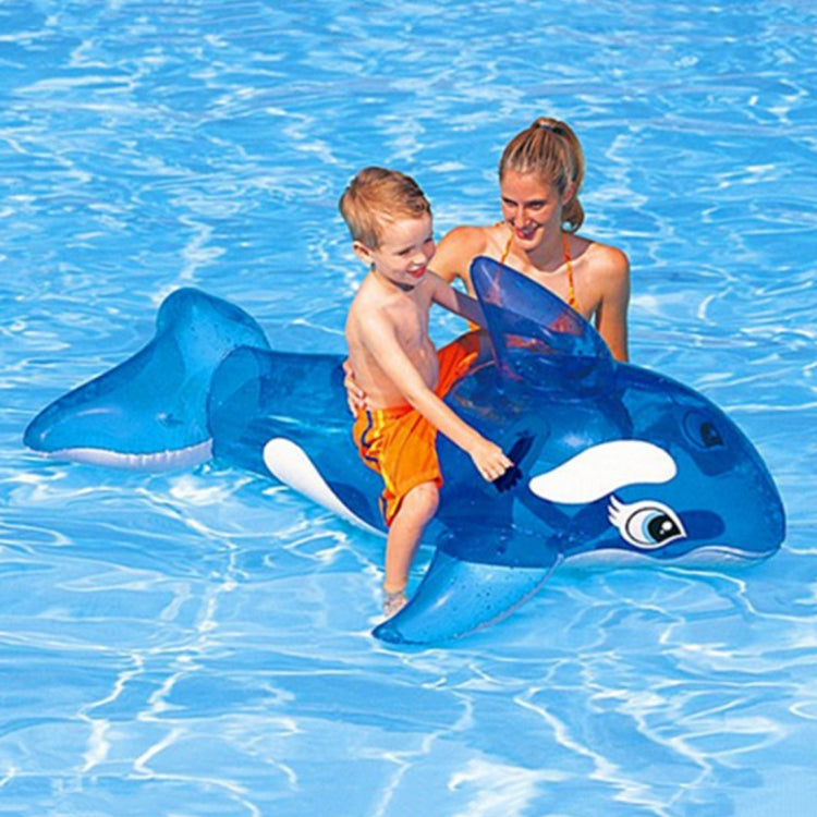 Summer Water Fun Inflatable Blue Whale Shaped Pool Ride-on Swimming Ring Floats, Size: 151*117cm - Swimming Rings by buy2fix | Online Shopping UK | buy2fix