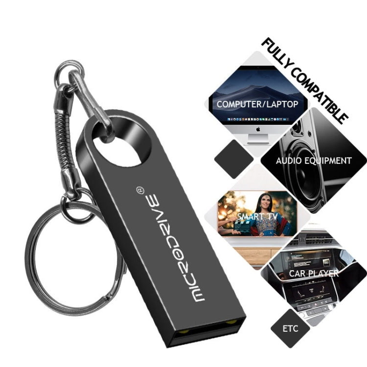 MicroDrive 16GB USB 2.0 Metal Waterproof High Speed U Disk(Black) - Computer & Networking by MicroDrive | Online Shopping UK | buy2fix