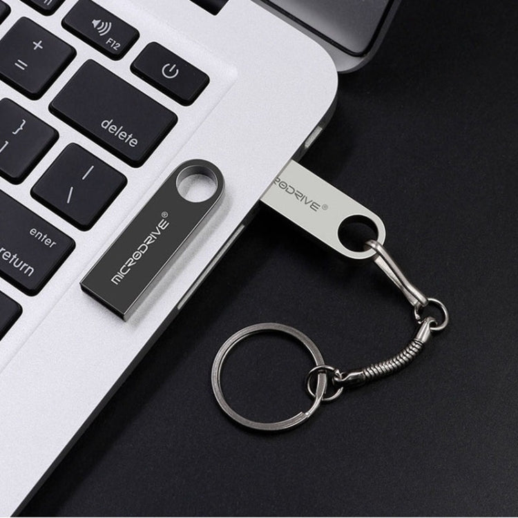 MicroDrive 128GB USB 2.0 Metal Waterproof High Speed U Disk(Gold) - USB Flash Drives by MicroDrive | Online Shopping UK | buy2fix