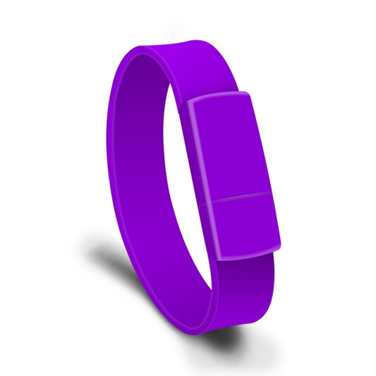 MicroDrive 4GB USB 2.0 Fashion Bracelet Wristband U Disk (Purple) - USB Flash Drives by MicroDrive | Online Shopping UK | buy2fix