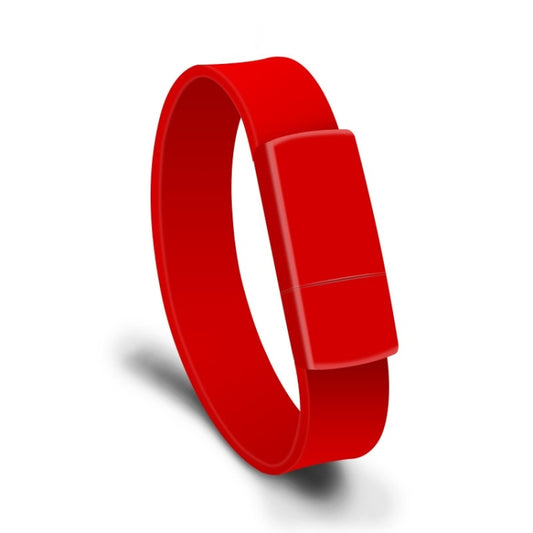 MicroDrive 4GB USB 2.0 Fashion Bracelet Wristband U Disk (Red) - USB Flash Drives by MicroDrive | Online Shopping UK | buy2fix