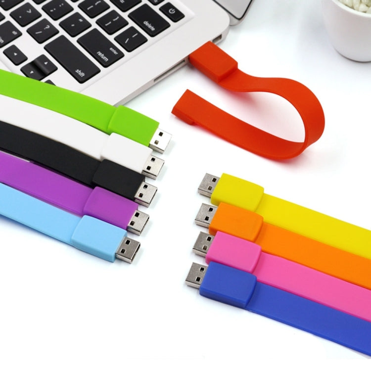 MicroDrive 8GB USB 2.0 Fashion Bracelet Wristband U Disk (Orange) - USB Flash Drives by MicroDrive | Online Shopping UK | buy2fix