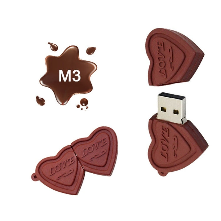 MicroDrive 128GB USB 2.0 Creative Heart Chocolate U Disk - Computer & Networking by MicroDrive | Online Shopping UK | buy2fix